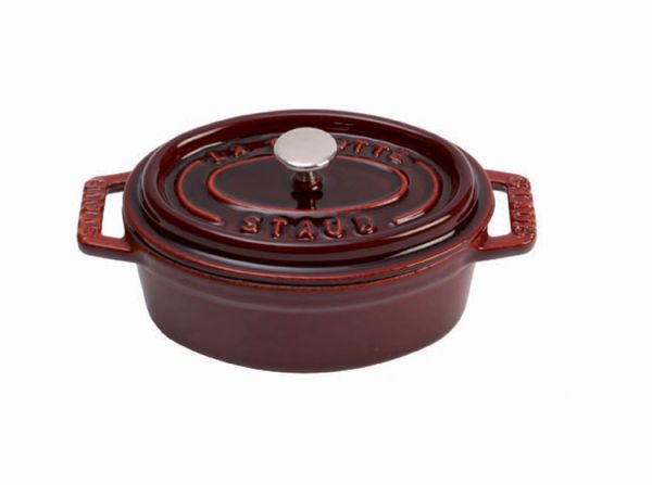 Staub La Cocotte Cocotte, 33 cm Grenadine-Rot oval Gusseisen Grenadine-Rot