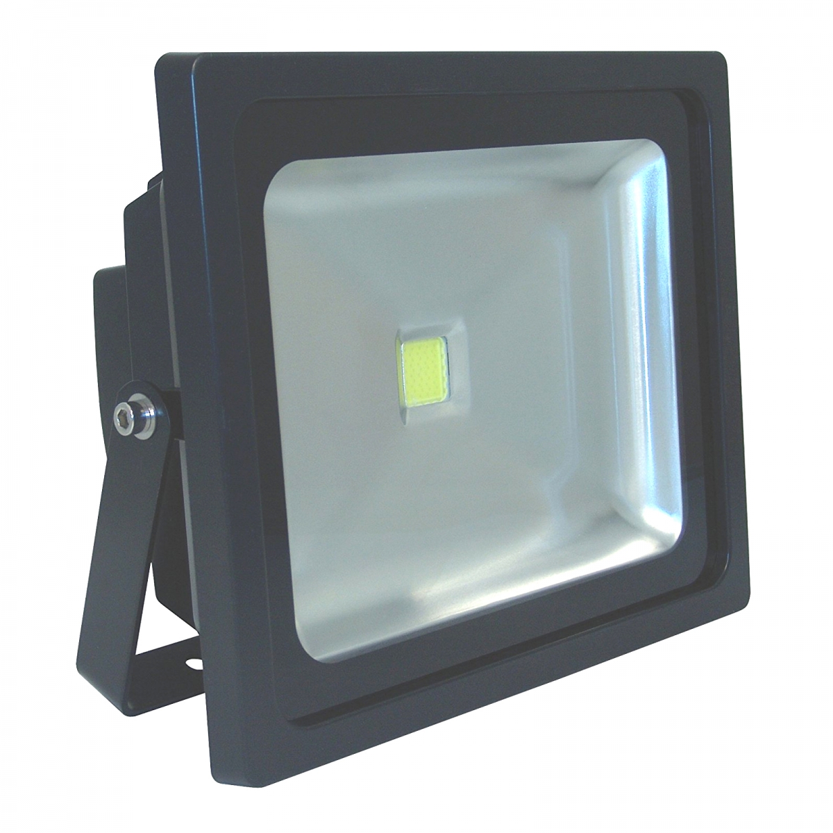 LED Strahler Außen 50W warmweiß Außenleuchte Wandstrahler LED Fluter Aussen,  Spot beweglich, Alu schwarz, 1x 4300Lm, LxBxH 19,8x2,8x16,7 cm