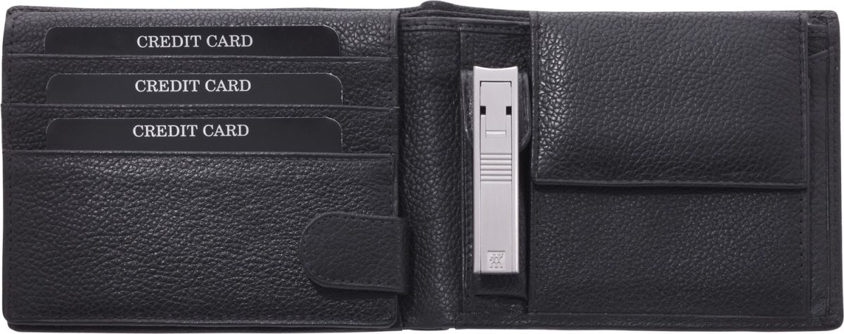 Portemonnaie schwarz Nagelknipser TWINOX® mit Zwilling Manicure Geldbörse Brieftasche Sets